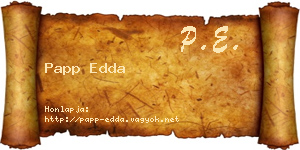 Papp Edda névjegykártya