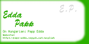 edda papp business card
